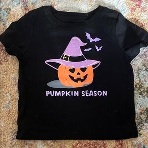 Wonder Nation Black and Purple Pumpkin Season T-Shirt